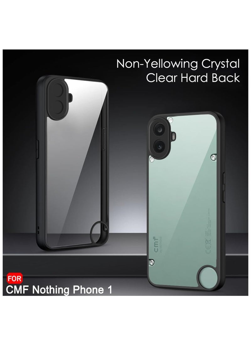 Generic - Case for Nothing CMF Phone 1 Shockproof Crystal Clear Hard Back Cover [Anti-Yellowing] Case 360 Degree Protection TPU Bumper Transparent Back Cover Case for Nothing CMF Phone 1 - Image 1