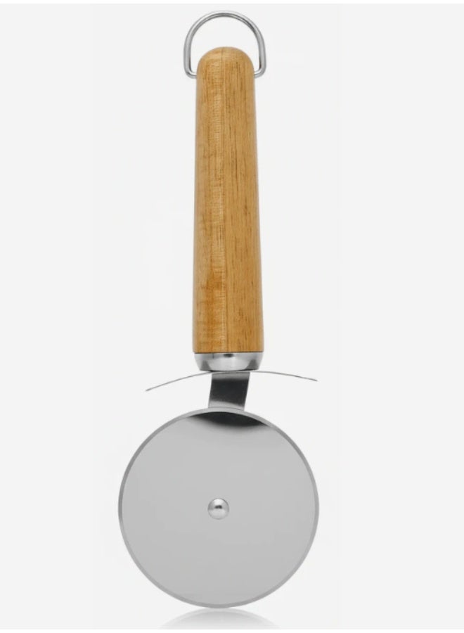 Shengya Stainless Steel Pizza Cutter Wheel with Strong Wooden Handle – Sharp, Smooth & Effortless Cutting Tool (22×7.5 cm) - Image 1