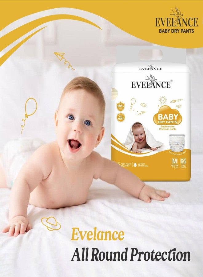 Evelance Premium Baby Pants, Size S, 216 diapers, an anti-rash blanket, for 4-8 kgs baby, easy fit and fast absorption(Pack of 3) - Image 2
