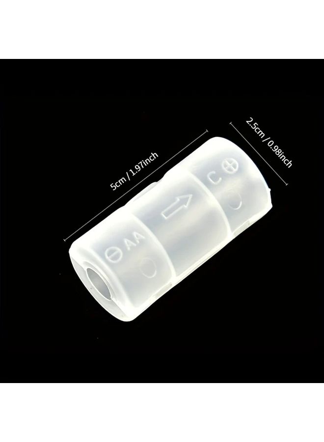 3 Pcs AA to C Battery Adapter Converter with Plastic Shell Storage Box Bracket for Switch - Image 2