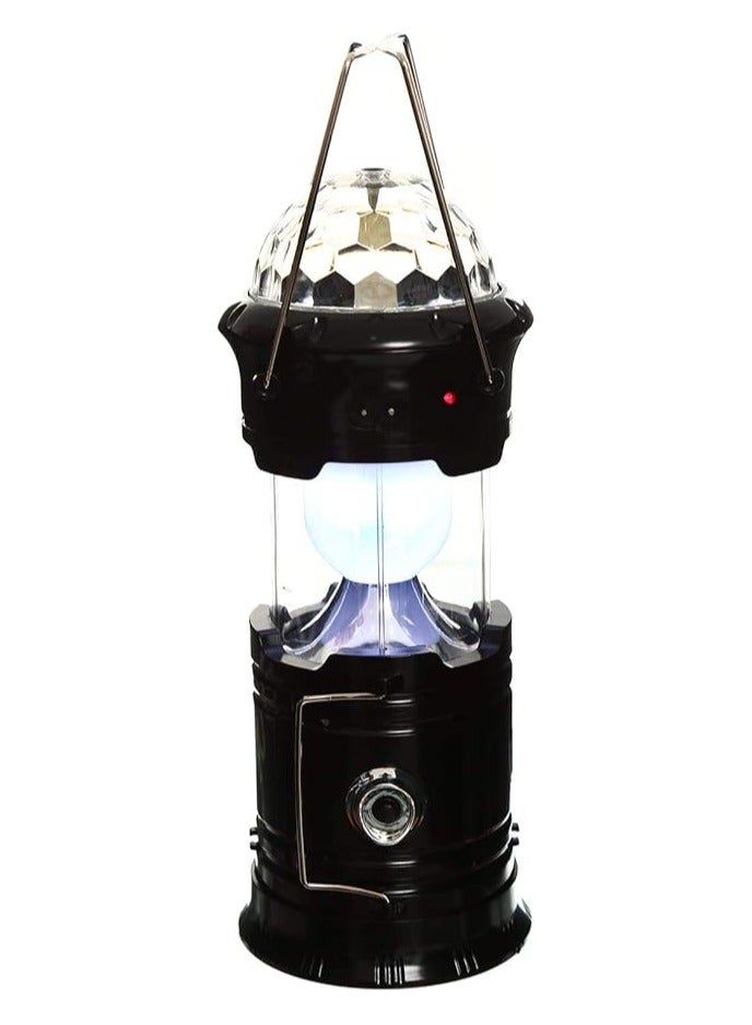 كشاف يدوي ماجيك كول، 6 لمبة لومن، إضاءة ملونة، قابل لإعادة الشحن، أسود، LL.5801 - Image 1