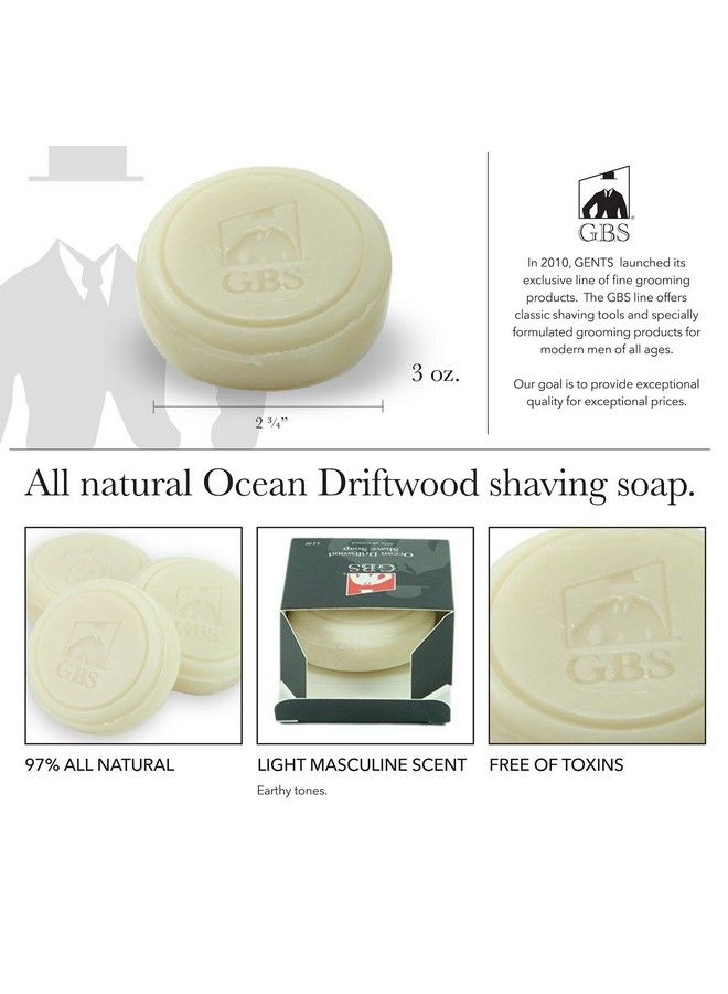 G.B.S 5 Piece Shaving Set 4.5" Long Handle Nonslip Knurled De Razor Stand Shaving Brush Shaving Bowl With G.B.S Natural Soap + 5 De Blades - Image 4