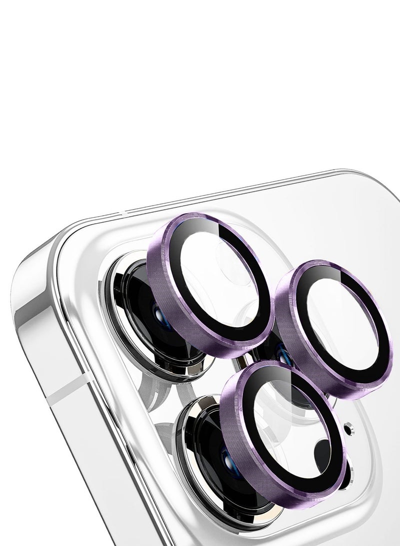 Wtech Premium Camera Lens Film Protector Shield For Apple iPhone 15 Pro Max 2023 Clear/Purple  - Image 4