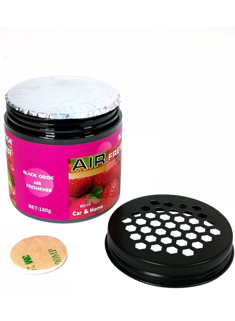 Black Odor 180g Natural Essential Oils Air Freshener For Car Home , Strawberry Car Air Freshener BO-03  - Image 2