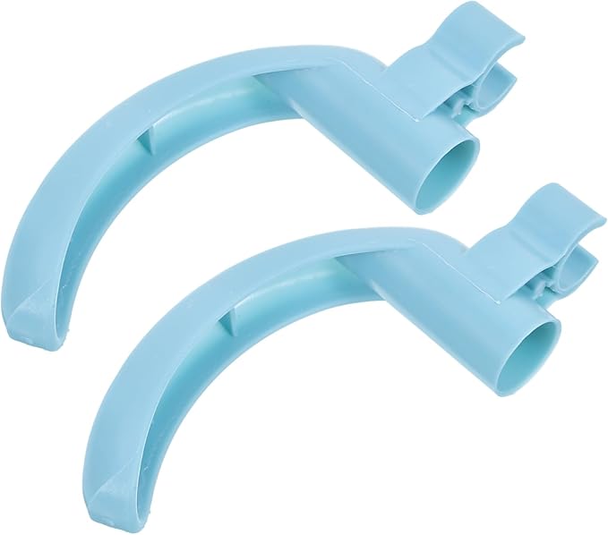 2 Pack Light Blue Dustpan Handle Grip Caps Easy Install Replacement Sleeves 13X6 5CM - Image 1