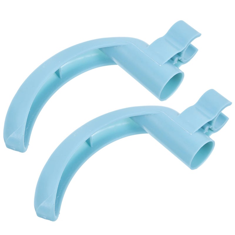 2 Pack Light Blue Dustpan Handle Grip Caps Easy Install Replacement Sleeves 13X6 5CM - Image 2