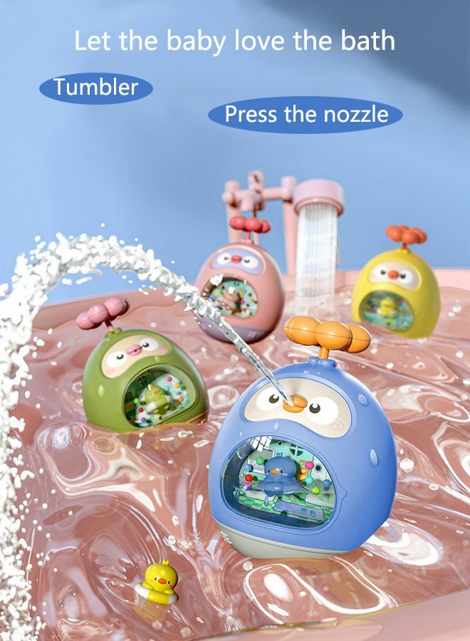 GROIC Baby Bath Toys, Tumbler Rocking Toy With Rattle, Duckling Bath Toy Bathtub Water Toy, Water Spray Tumbler Play Water Toy Baby Swimming Pool Toy  - Image 5