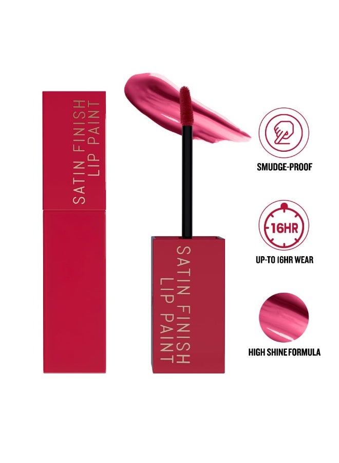 Daily Life Forever52 Satin Finish Lip Paint | Long-Lasting 16-Hour Wear | Moisturizing, Lightweight | Glossy, Smooth & Plump Lips (Wine Glaze 09, 4g) - Image 4