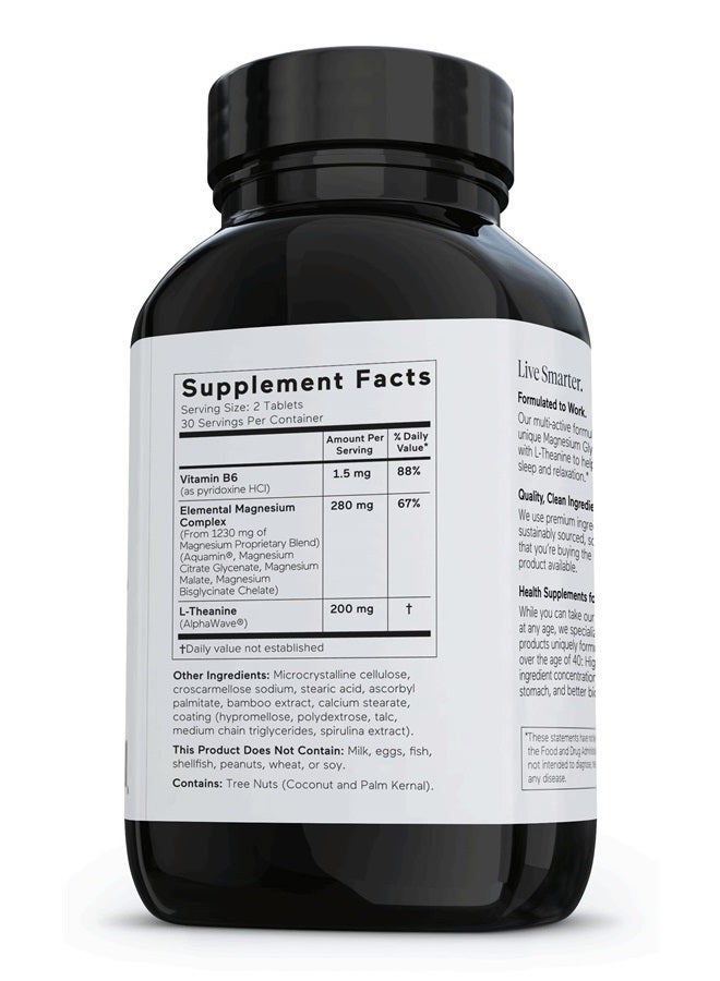 SMARTERNUTRITION Smarter Magnesium Multi-Active Magnesium 4 Forms of Magnesium, Glycinate, Citrate, Malate, and Bisglycinate with No Laxative Effect (180 Servings) - Image 5