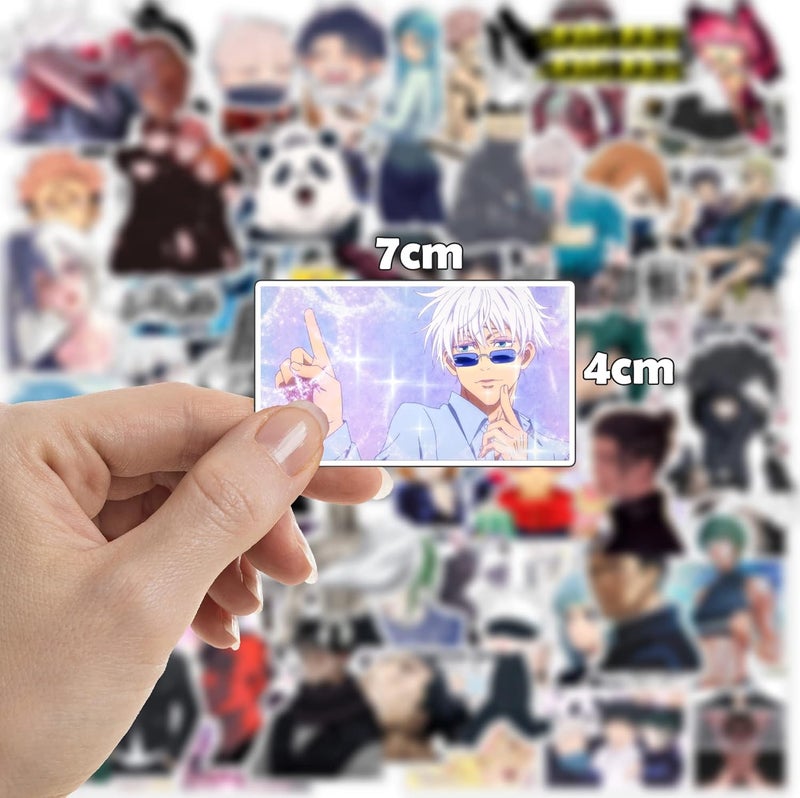 Thepaper9store Vinyl Pack of 75+ Jujutsu Kaisen Stickers for Laptop, Phone Case, Guitar, Bike, Pc, Scrapbook etc. Waterproof Glossy Laminated Residue Free Anime Stickers, self-adhesive, 6 cm - Image 5