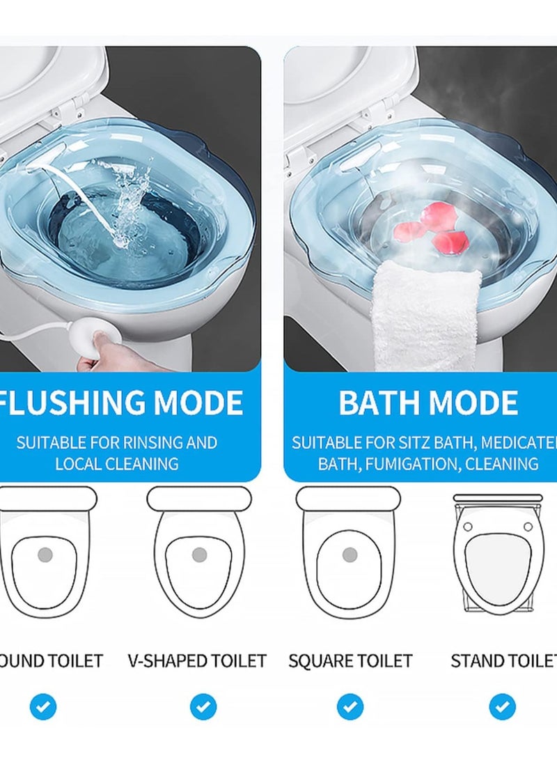 sitz bath over the toilet, special basin for pregnant women, used for hemorrhoids and perineum treatment, relieve inflammation of vagina or anus .multicolor