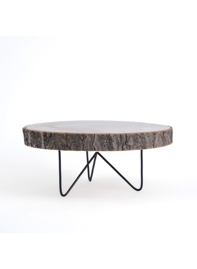 Pan Home حامل ديكور خشبي من ناتورا 25x25x11 سم طبيعي - Image 2