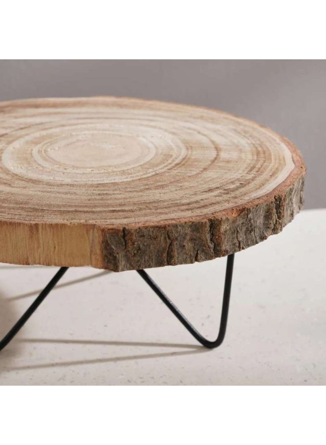 Pan Home حامل ديكور خشبي من ناتورا 25x25x11 سم طبيعي - Image 2