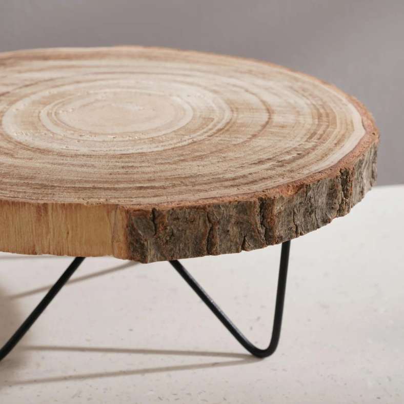 Pan Home Natura Wooden Decorative Stand 25x25x11 cm - Natural - 262HZR9900022 - Image 2