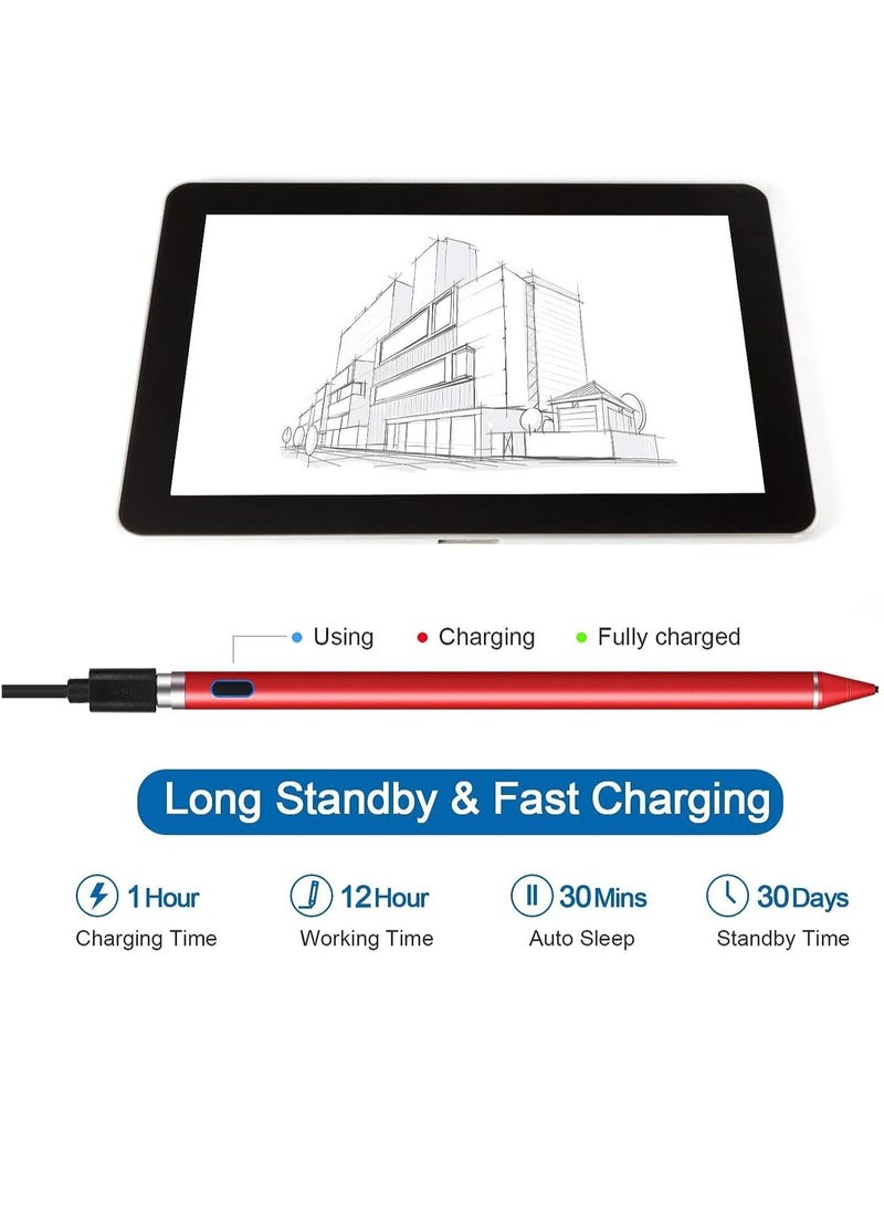ELTRAZONE Active Stylus Pens for Touch Screens, Active Pencil Smart Digital Pens Fine Point Stylist Pen Compatible with iPhone iPad,Android Smart Phone&Tablet Writing Drawing  - Image 4