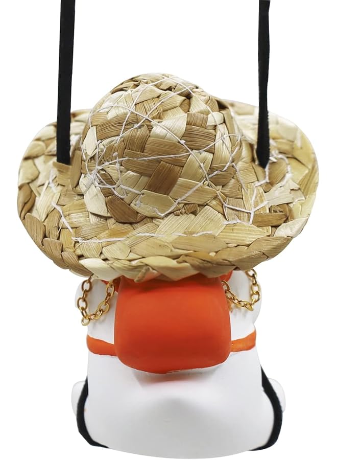 إيروريكس زينة معلقة على شكل بطة في مرآة الرؤية الخلفية الداخلية وإكسسوارات تعليق مرآة الرؤية الخلفية للسيارة على شكل بطة متأرجحة - Image 3