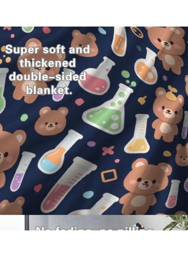 عام بطانية رقيقة من الفانيلا (حرارة ومريحة، ومناسبة للنوم واستخدام اللعبة والغبار والرمل) 150 سم * 200 سم - 244 - Image 5