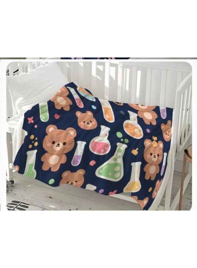 عام بطانية رقيقة من الفانيلا (حرارة ومريحة، ومناسبة للنوم واستخدام اللعبة والغبار والرمل) 150 سم * 200 سم - 244 - Image 1