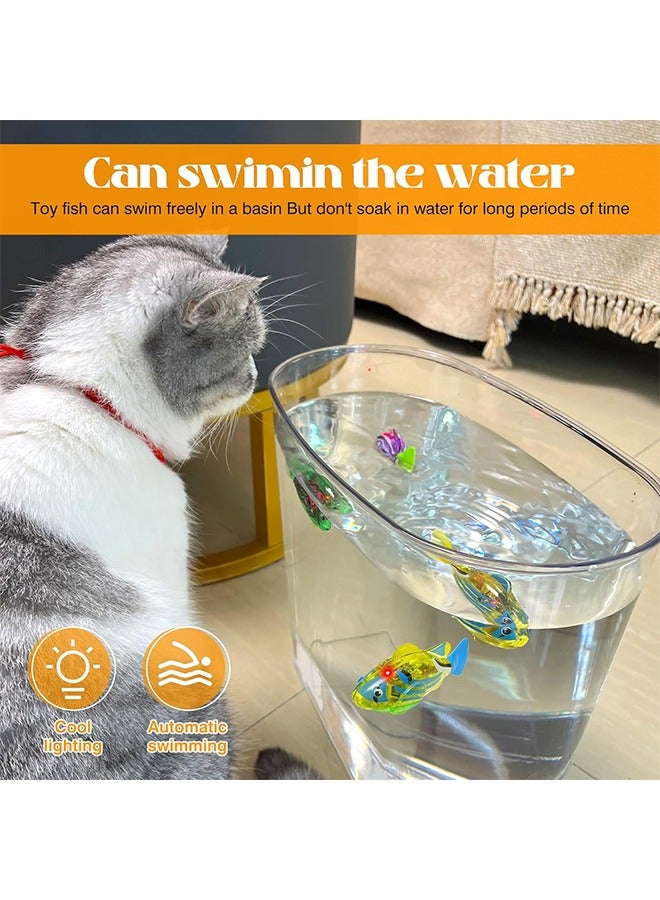 Swimming Robot Fish, 2 Pack Robotic Fish Electronic Fish Toys for Baby and Cats,Water Activated Turbot Clownfish Cat Toy,Diving Floating Bathtub Toys for Kids Children Gift  - Image 3