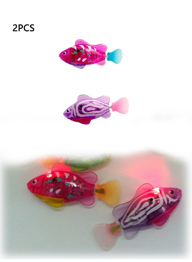Swimming Robot Fish, 2 Pack Robotic Fish Electronic Fish Toys for Baby and Cats,Water Activated Turbot Clownfish Cat Toy,Diving Floating Bathtub Toys for Kids Children Gift  - Image 4