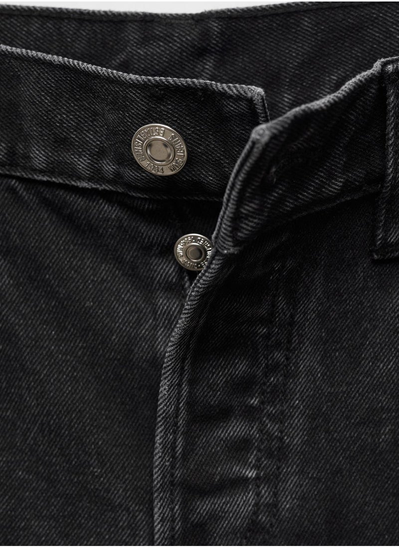 MANGO - High Waist Denim Shorts - Image 1