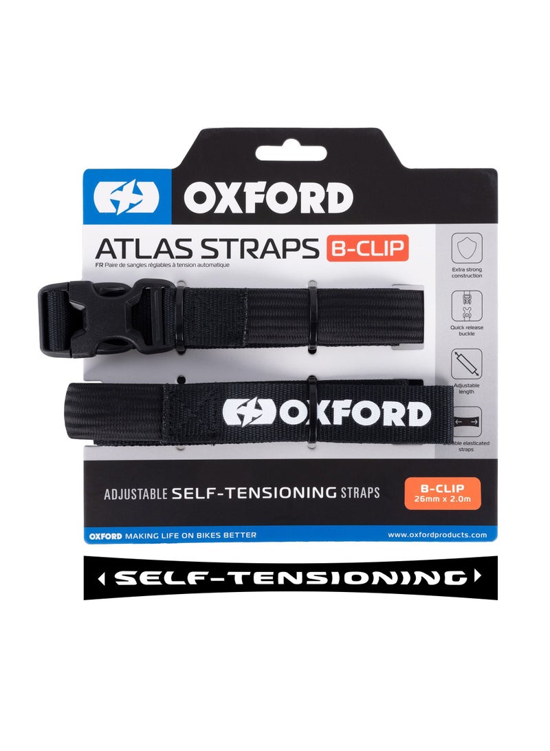 Oxford Atlas B-Clip 26Mm X 2.0M Black (Pair)