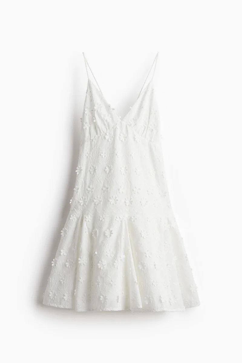 H&M Floral Embroidery Mini Dress