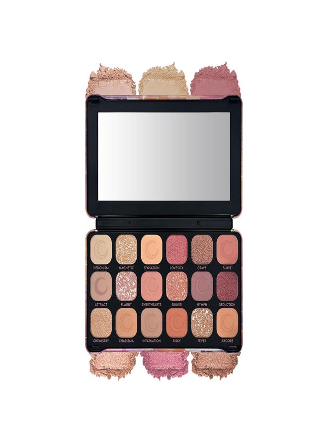 ماليو باليت ظلال العيون مالياو بـ ١٨ لونًا | ألوان غنية | ألوان مطفية ولامعة | مكياج عيون يدوم طويلًا وسهل الدمج | مون لايت رومانس، ١٨ غرامًا - Image 1