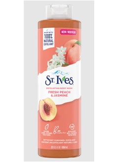 ST. Ives Fresh peach and jasmine exfoliating body wash 650ml  - Image 2