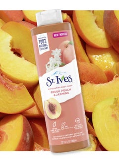 ST. Ives Fresh peach and jasmine exfoliating body wash 650ml  - Image 1