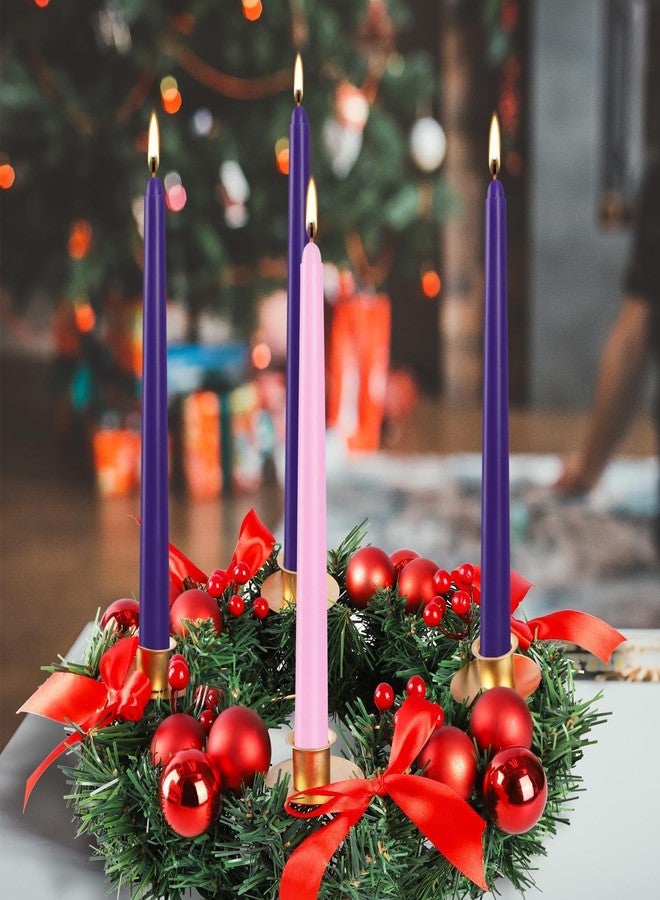 Howemon 16 Pack Advent Taper Candles Premium Hand Dipped 10in Unscented Christmas Taper Candles - Ideal for Seasonal Celebrations, Holidays, Church, Celebration, Party - Image 3