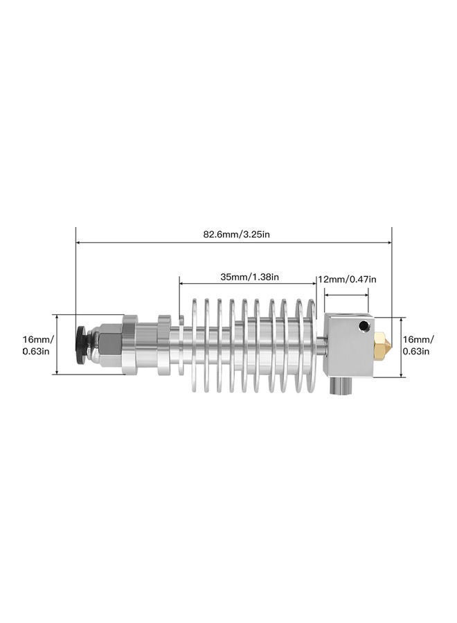 NIBEMINENT Hotend Extruder Kit with Nozzle for 3D Printer Multicolour - Image 5