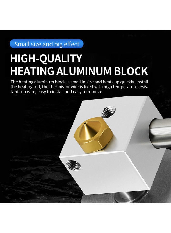 NIBEMINENT Hotend Extruder Kit with Nozzle for 3D Printer Multicolour - Image 4