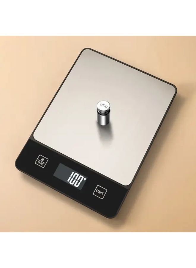 Black Digital Scale 22 05lb 1g 5 Units Kitchen Postal Lab Stainless Steel - Image 1