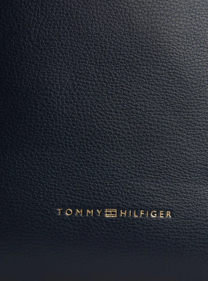 TOMMY HILFIGER Metallic Logo Webbing Flap Backpack
