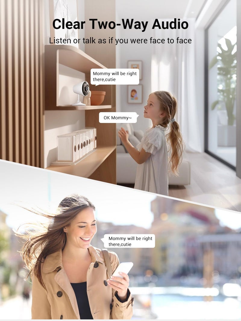 Rocktone 5G & 2.4G Indoor/Outdoor Security Camera for Home, Baby/Elder/Dog/Pet Camera with Phone App, WiFi Camera w/Spotlight Color Night Vision 2-Way Audio - Image 5