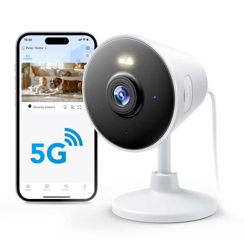Rocktone 5G & 2.4G Indoor/Outdoor Security Camera for Home, Baby/Elder/Dog/Pet Camera with Phone App, WiFi Camera w/Spotlight Color Night Vision 2-Way Audio - Image 1