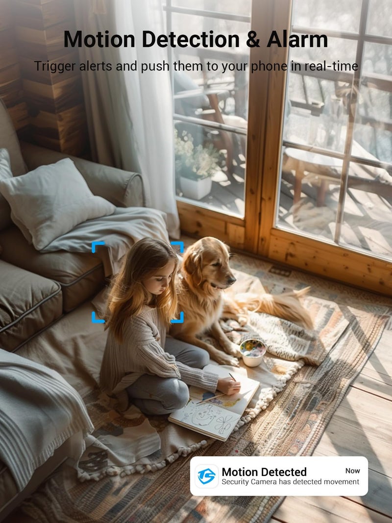 Rocktone 5G & 2.4G Indoor/Outdoor Security Camera for Home, Baby/Elder/Dog/Pet Camera with Phone App, WiFi Camera w/Spotlight Color Night Vision 2-Way Audio - Image 4