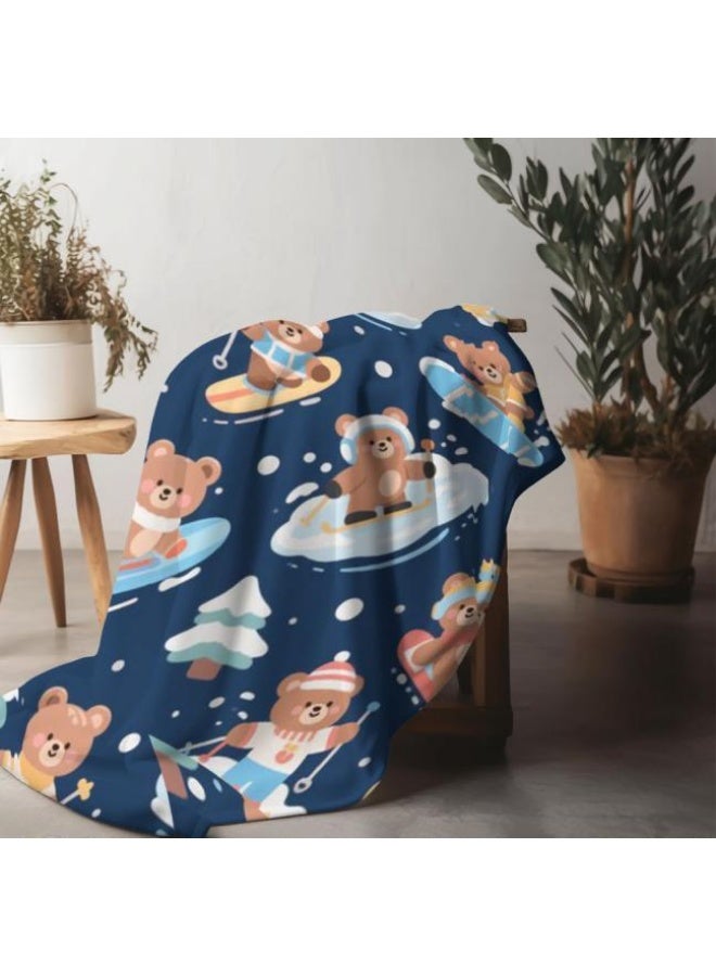 general Baby and children's cartoon flannel thin blanket (warm and comfortable, suitable for sleep, game use) 70cm*100cm - Image 3