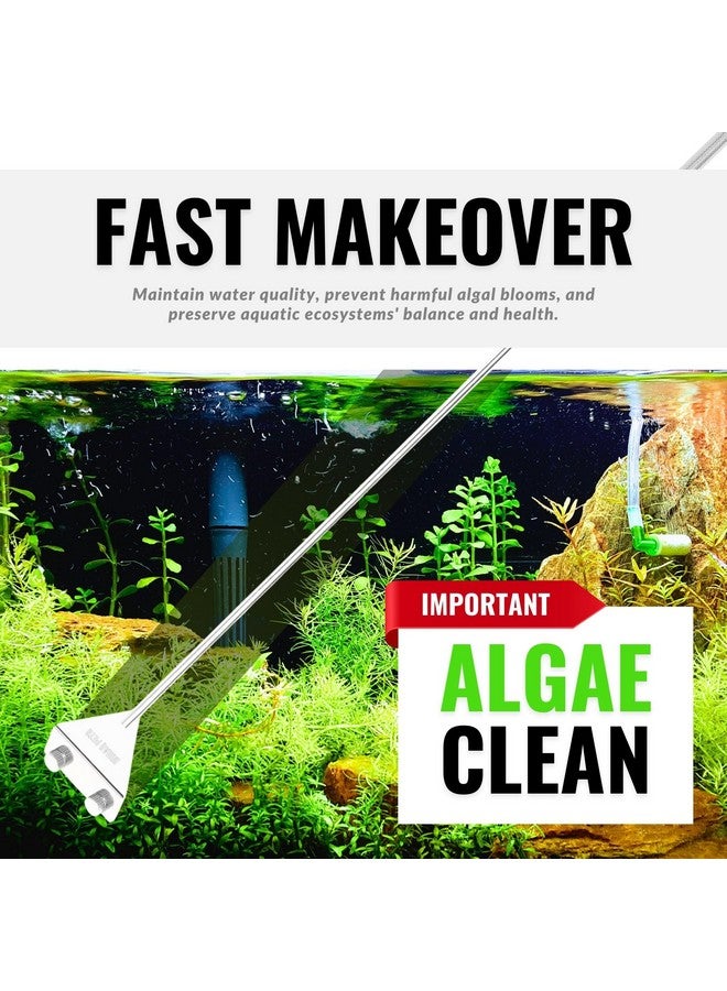 BURAQ Pets 18 Inch Fish Tank Algae Scraper - Essential Aquarium Accessories For All Aquarium Tanks, Ensures Crystal Clear Water, Rust Proof Stainless Steel - Image 2