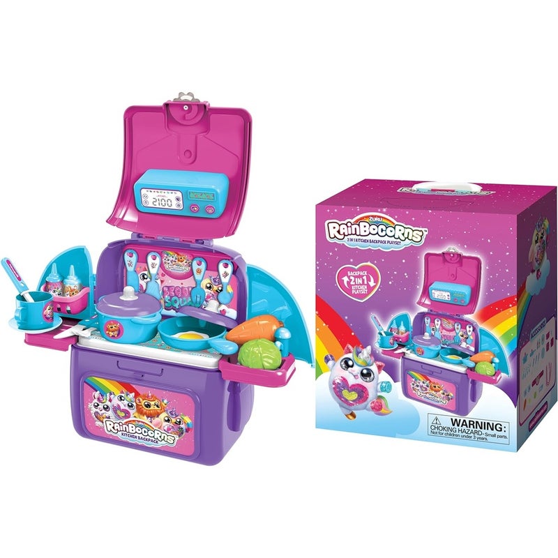 Zuru - Rainbocorns 2 in 1 Kitchen Backpack Play Set - RP-RC-110