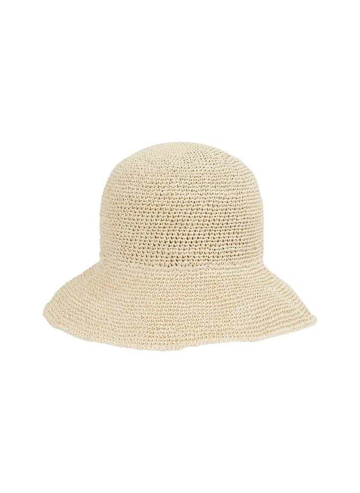 CALVIN KLEIN Wide Brim Straw Bucket Hat  - Image 2
