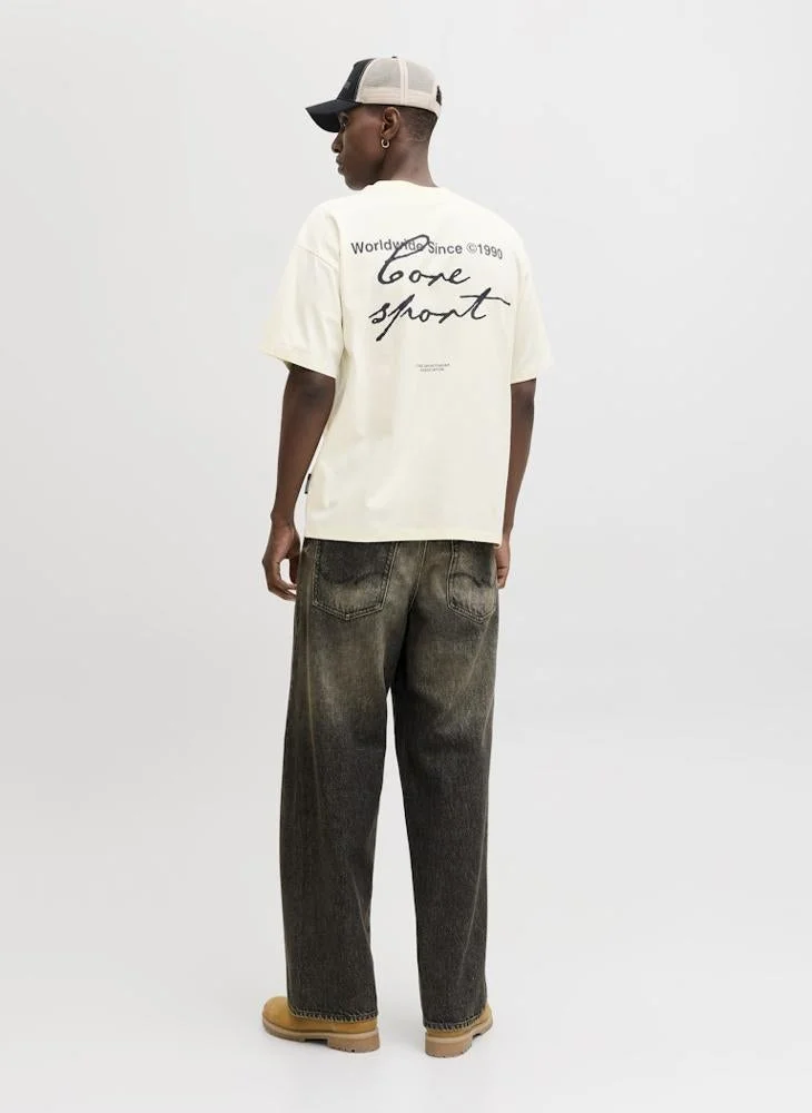 JACK & JONES  Logo Crew Neck T-Shirt for Men | Best Price UAE