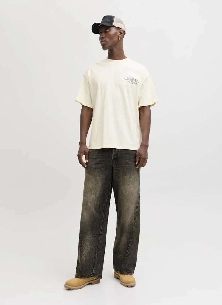 JACK & JONES  Logo Crew Neck T-Shirt for Men | Best Price UAE