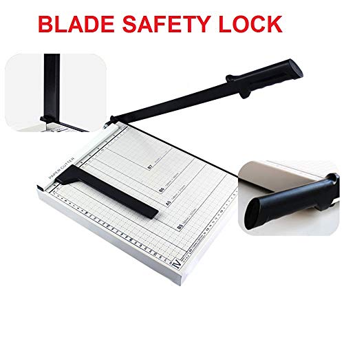 True-Ally 12 Inch A4 Steel Heavy Duty Professional Paper Cutter Guillotine Paper Trimmer Machine White (A4, B5, A5, B6, B7) (White) - Image 5