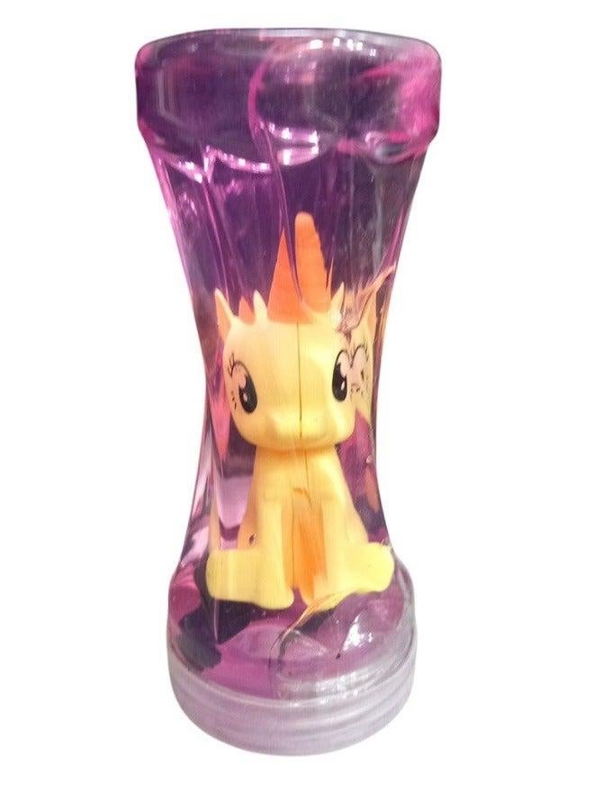 Crystal Slime Bottle With a Unicorn Character (Purple)