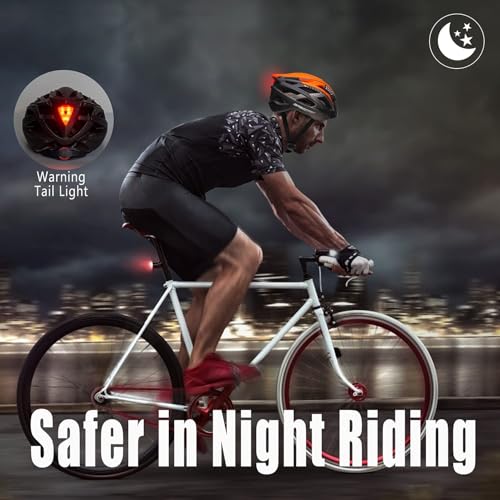 BASECAMP Bike Helmet, Basecamp Bicycle Helmet with Rear Light & Detachable Magnetic Goggles Lightweight Cycling Helmet Adjustable for Adult Men Women Mountain & Road (BC-069) - Image 3