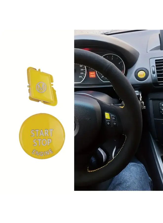 Red Car Steering Wheel Engine Start Stop Button Switch For BMW 3 Series E90 E92 E93 M3 2007 2013 Replacement Accessories - Image 1