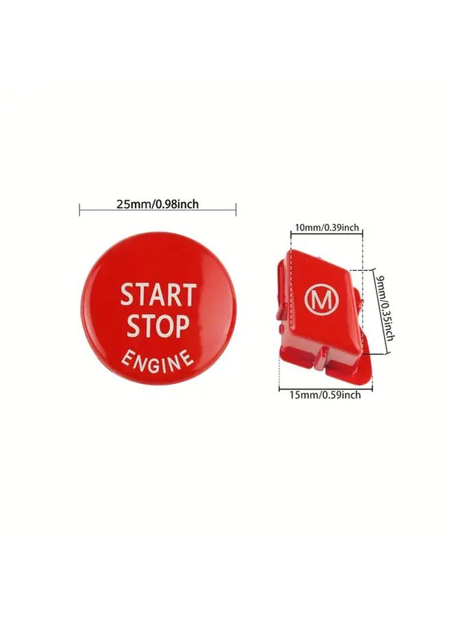 Red Car Steering Wheel Engine Start Stop Button Switch For BMW 3 Series E90 E92 E93 M3 2007 2013 Replacement Accessories - Image 2