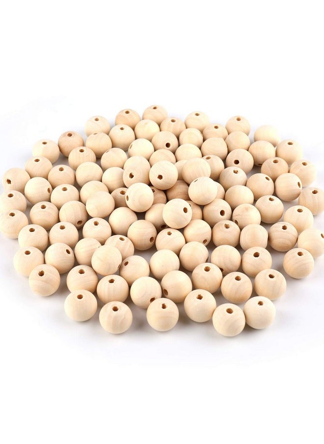 Foraineam 300 Pieces 16Mm Natural Wood Beads Unfinished Round Wooden Loose Beads Wood Spacer Beads For Craft Making  - Image 1